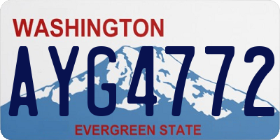 WA license plate AYG4772
