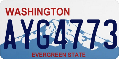 WA license plate AYG4773