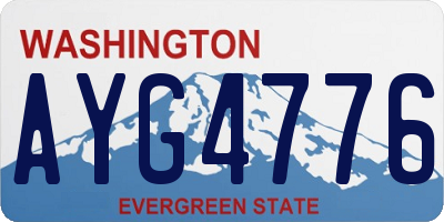 WA license plate AYG4776
