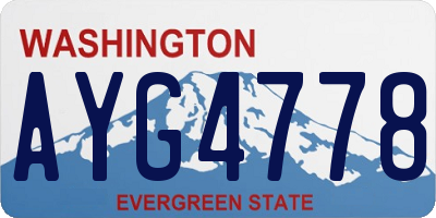 WA license plate AYG4778