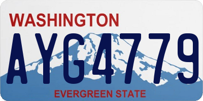 WA license plate AYG4779