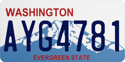 WA license plate AYG4781