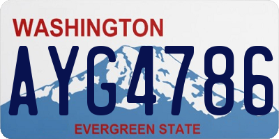 WA license plate AYG4786