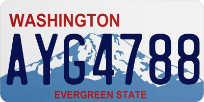 WA license plate AYG4788