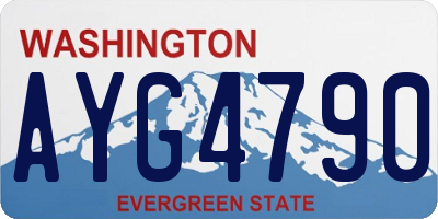 WA license plate AYG4790