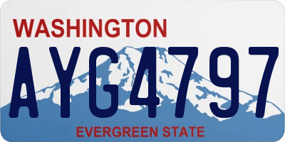 WA license plate AYG4797