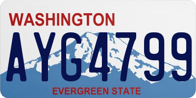 WA license plate AYG4799