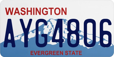 WA license plate AYG4806
