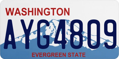 WA license plate AYG4809