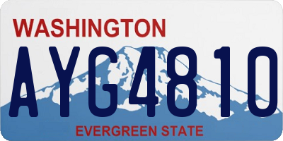 WA license plate AYG4810