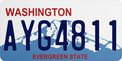 WA license plate AYG4811