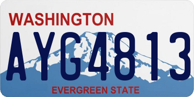 WA license plate AYG4813