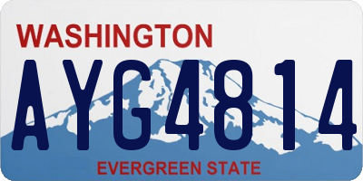 WA license plate AYG4814