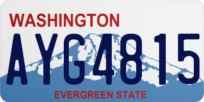 WA license plate AYG4815