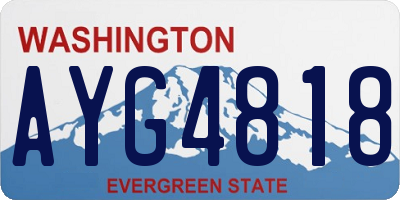 WA license plate AYG4818