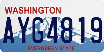 WA license plate AYG4819