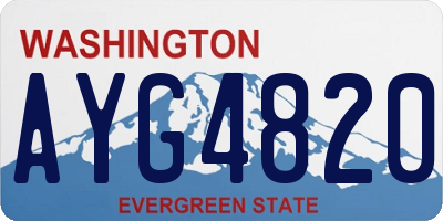WA license plate AYG4820
