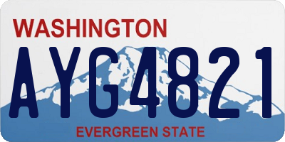 WA license plate AYG4821