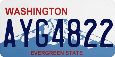 WA license plate AYG4822