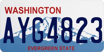 WA license plate AYG4823