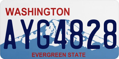 WA license plate AYG4828