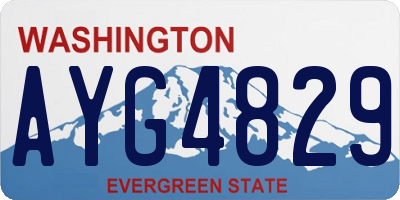 WA license plate AYG4829