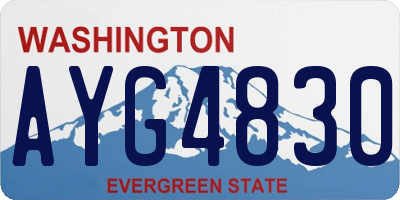 WA license plate AYG4830
