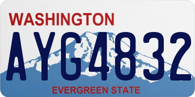 WA license plate AYG4832