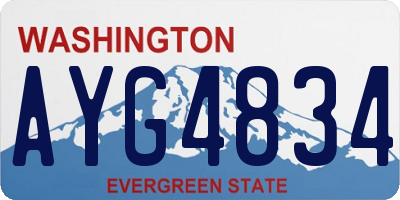 WA license plate AYG4834
