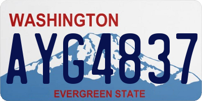WA license plate AYG4837