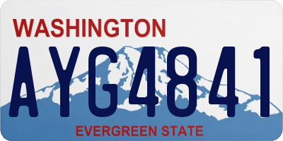 WA license plate AYG4841