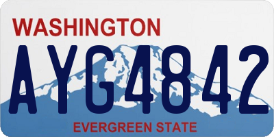 WA license plate AYG4842