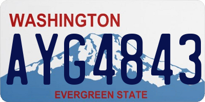 WA license plate AYG4843