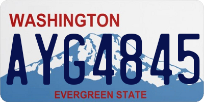 WA license plate AYG4845