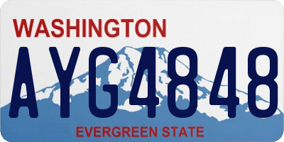 WA license plate AYG4848