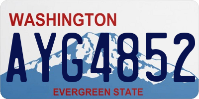 WA license plate AYG4852