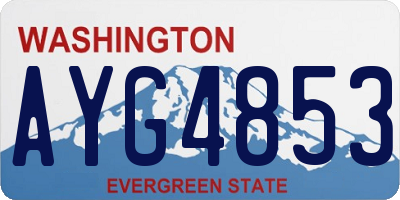 WA license plate AYG4853