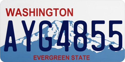 WA license plate AYG4855