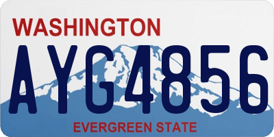 WA license plate AYG4856