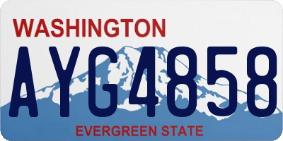 WA license plate AYG4858