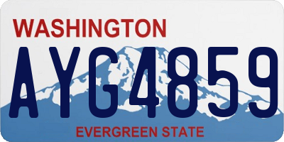 WA license plate AYG4859