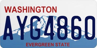 WA license plate AYG4860