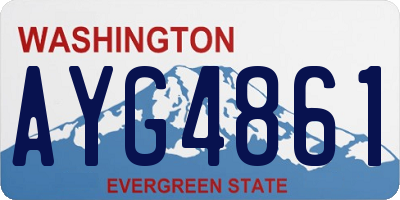 WA license plate AYG4861