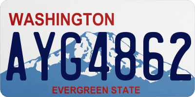 WA license plate AYG4862