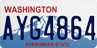 WA license plate AYG4864