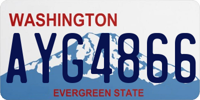 WA license plate AYG4866