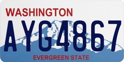 WA license plate AYG4867