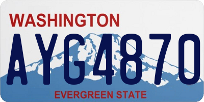 WA license plate AYG4870