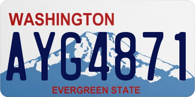 WA license plate AYG4871