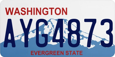 WA license plate AYG4873